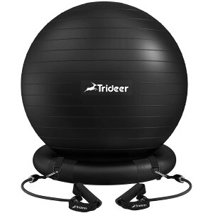 Trideer �{�[���`�F�A �G�N�T�T�C�Y�{�[�� �x�[�X&�o���h�t�� �z�[���W�����[�N�A�E�g�p - XL (27-30�C���` / 68-75cm)�A�u���b�N
