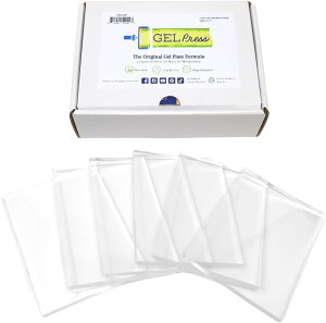 [GEL press] �W�F�� �v�����g �v�����e�B���O �v���[�g gel plate �Q�� �v�����g �v���[�g �����` �� 13×18cm A5�T�C�Y 6���Z�b�g �ŉ� �G�̋� �ʔ���