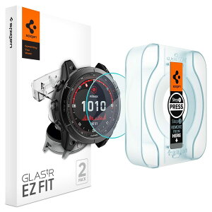 Spigen �����K���X�X�N���[���v���e�N�^�[ [GlasTR EZ FIT] Garmin Fenix 8�A8 Pro/Fenix 7X�V���[�Y/Epix Pro (51mm)�p�Ƀf�U�C������Ă��܂� - 2���p�b�N