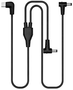 �T���G�X �}�L�^ ���Ή� USB Type-C PD�t�@���P�[�u�� 12V�Œ�o�� DC3.8×1.35mm 38135 L�� ��110cm �󒲍�ƕ� �t�@���t����ƒ� �ėp�d���R�[�h �݊��i
