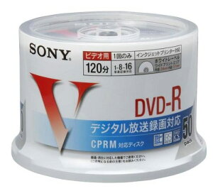 SONY �r�f�I�pDVD-R �ǋL�^ CPRM�Ή� 16�{�� 120�� 50���X�s���h�� �v�����^�u�� 50DMR12LCPH