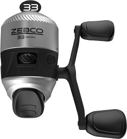 Zebco 33 スピンキャストフィッシングリール クイックセット アンチリバース バイトアラート付き スムーズなダイヤル調整可能ドラグ 強力な全金属ギア 軽量グラファイトフレーム シルバー/ブラック [ボックスパッケージ]