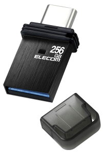 �G���R�� USB������ 256GB USB3.2�iGen1�j Type-C �L���b�v�� �u���b�N MF-CAU32256GBK