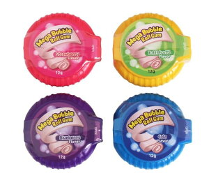 Mega Bubble Roll Gum 12g ���K �o�u�� ���[�� �K�� 4�Z�b�g (������ �R�[�� �u���[�x���[ �c�[�e�B�t���[�e�B�[�̍��� �o���[���K��) �؍����b�p��ASMR