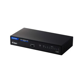 エレコム Giga対応スイッチングHub 8ポート 金属筐体 磁石付き 電源内蔵モデル ブラック EHC-G08MN4-HJB