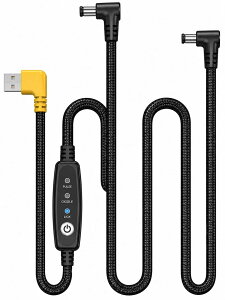 �󒲍�ƕ��p �t�@���P�[�u�� 5V /7.4V /12V�ėp L���^USB/DC�v���O �O�a3.8/���a1.35mm �󒲃E�F�A�p (3�i�K�����{�^��)1�{