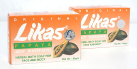 135g×2個セット　リカス　パパイヤソープ　Likas papaya soap [並行輸入品]