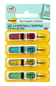 Post-it ���b�Z�[�W�uSign Here�v�t���O�A�f�B�X�y���T�[30�A�f�B�X�y���T�[4��/�p�b�N�A��0.47�C���`�A�A�\�[�g�J���[(684-SH)