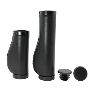 ファビュラス堂 エルゴグリップ クロスバイク 自転車 22.2 mm ハンドル PU レザー エルゴ グリップ