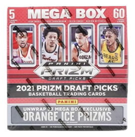 NBA 2021 Panini Prizm Draft Picks Collegiate Basketball Card Mega Box (Orange Ice Prizms) パニーニ プリズム ドラフト ピックス カリージャト バスケットボール カ