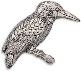 カワセミ イギリス製 アニマル アート ブローチ (鳥)