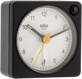 [ ブラウン ] BRAUN 時計 置き時計 アラーム クロック BC02XBW ブラック×ホワイト Black/White Classic Travel Analogue Alarm Clock 目覚まし時計 アナログ 置時計 ブランド [並行輸入品]