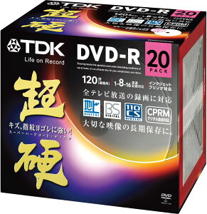 TDK �^��pDVD-R CPRM�Ή� 16�{���Ή� �z���C�g���C�h�v�����^�u�� �L�Y��w�䃈�S���ɋ����X�[�p�[�n�[�h�R�[�g�E�f�B�X�N �u���d�v�V���[�Y 20���p�b�N DR120HCDPWC20A