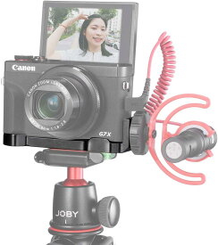 UURig G7X Mark III Vlog カメラ コールドシュー エクステンション マイク サイドマウント Canon G7X Mark III カメラ用 1/4インチ 三脚マウント Vlogging アクセサリー - R016 C-G7X