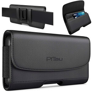 PiTau �z���X�^�[ iPhone SE�A8�A7�A6s�A6�p�A�v���~�A���g�ѓd�b�x���g�z���_�[�P�[�X�A�N���b�v���[�vID�J�[�h�L�����[�|�[�`�J�o�[�A(�P�[�X�t��Apple�g�ѓd�b�Ƀt�B�b�g)�u���b�N �X���[��