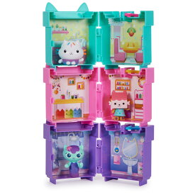Gabby's Dollhouse クリップオンプレイセット 3個セット ケーキ/ベビーボックス/マーキャットのフィギュア/ドールハウスアクセサリー付き 子供用おもちゃ 対象年齢3歳以上