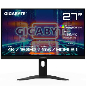 ゲーミングモニター GIGABYTE M27U Gaming Monitor （27型 ウルトラHD 平面モニター 160Hz 1ms MPRT HDR対応）