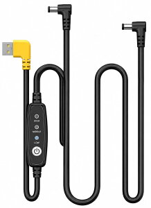 �󒲍�ƕ��p �t�@���P�[�u�� 5V /7.4V /12V�ėp L���^USB/DC�v���O �O�a3.8/���a1.35mm �󒲃E�F�A�p (3�i�K�����{�^���t��)1�{