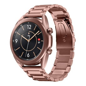 EloBeth 腕時計バンド Samsung Galaxy Watch 3対応 41mm ミスティックブロンズ ステンレススチール メタル Galaxy Watch 3バンド ビジネスストラップアクセサリー
