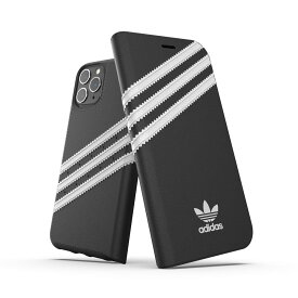 アディダスオリジナルス iPhone 11 Pro 手帳型ケース SAMBA (サンバ) ブラック [adidas Originals Booklet Case PU for iPhone 11 Pro black/white]