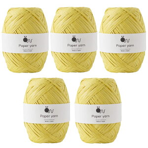 原ウール Knitworm ペーパーヤーン 5玉セット 極太 30g(約77m) 指定外繊維(紙)100% 日本製