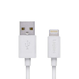 ロジテック ライトニングケーブル iphone 充電ケーブル apple認証 [スリムコネクター採用し、ケースを選ばない] iPhone & iPad iPod 対応 2.0m ホワイト LHC-FUAL20WH