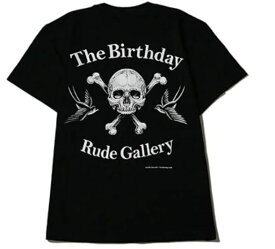The Birthday（ザ・バースディ）×RUDE GALLERY（ルードギャラリー）チバユウスケ SKULL&SWALLOW ART WORK BY H.U. Tシャツ 「黒」 (L)