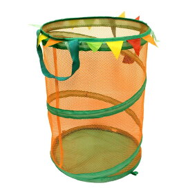 アサヒ興洋 バスケット 収納 ピクニックボックス ポップアップ式 GREEN JAMBOREE オレンジ グリーン 折りたたみ式 マルチボックス 簡易ゴミ箱 おもちゃ入れ 1個入