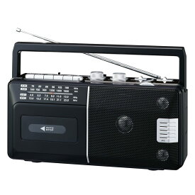 ELPA エルパ ラジオカセットレコーダー 懐かしのラジカセ 昔のカセット再生に わかりやすい日本語表記 海外放送や株価情報も聴ける短波ラジオ ADK-RCR300