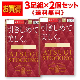 ATSUGI STOCKING アツギ ストッキング 引きしめて美しく 3足組 ストッキング 3足組×2個（6足）19%OFF