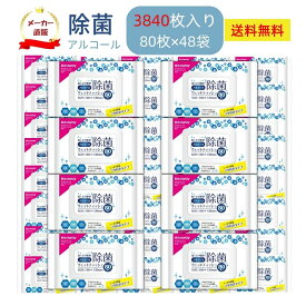 除菌シート アルコール除菌ウェットティッシュ 除菌 アルコールタイプ 除菌できる 日用お掃除ウェットシート 手 携帯用 ハンド キッチン用 スマホ アルコール 簡単除菌 掃除用品 携帯用 スマホ 大量購入 80枚入 48個セット 送料無料 【4573188328519】