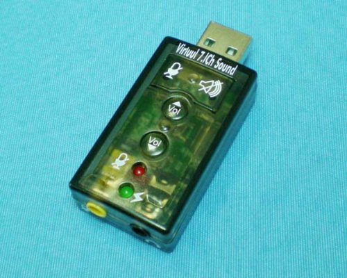 USB接続 バーチャル7.1chサウンドカード 7.1 SOUND CARD Black