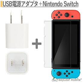 ニンテンドー スイッチ ガラス フィルム Nintendo Switch 本体 用 保護フィルム 任天堂スイッチ 充電 usb コンセント アダプター スマホ 1ポート