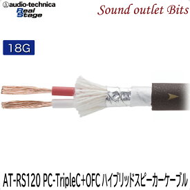 ネコポス可●【audio-technica】オーディオテクニカ18GスピーカーケーブルAT-RS120