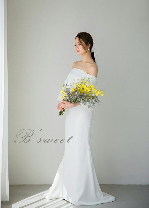 楽天市場】ウェディングドレス フレア袖 ウエディングドレス シンプル  