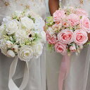ブーケ【2カラー展開】 ウェディングブーケ 造花ブーケ ブライダルブーケ ラウンドブーケ トスブーケ 結婚式 花束【直…