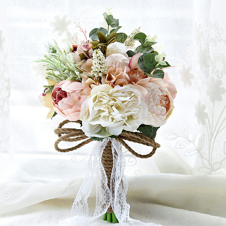 楽天市場】ウェディングブーケ ブーケ【単品 三点セット】【ブーケ  