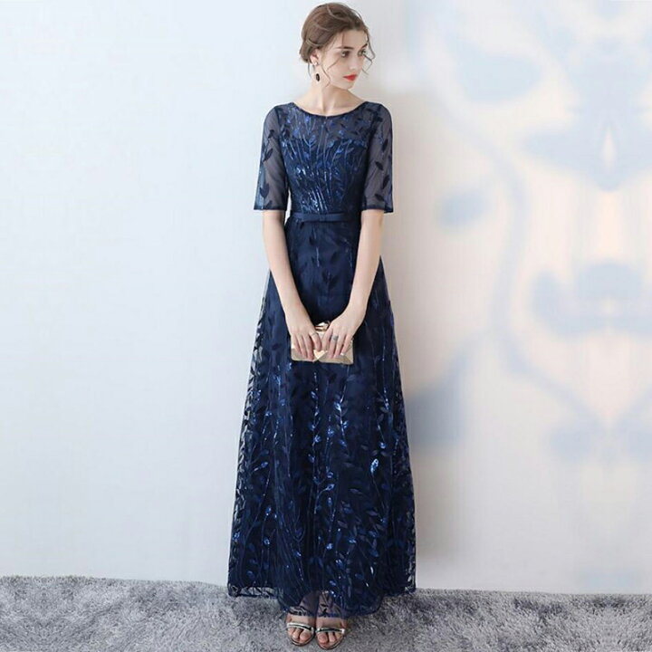 楽天市場】【パーティードレス】スレンダータイプ カラードレス ロング  