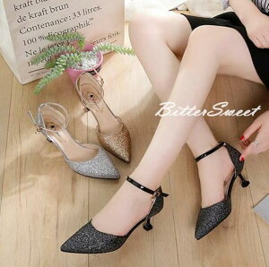 アンクルストラップ 結婚式 パンプス キラキラ ラメ ストラップ 黒 ウェディング シューズ ブライダルシューズ パーティーシューズ ウエディングシューズ ラメパンプス パーティー 靴【ゴ