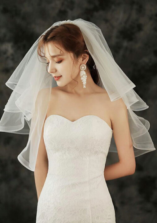 ウェディングベール ショート丈 パール装飾 ブライダルベール メタルコーム付き 売れ筋ランキングも掲載中 ブライダルベール