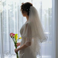 ウエディング ベール ショートベール ウェディングベール 結婚式 ミドルベール コーム付き ベールUP儀式O…