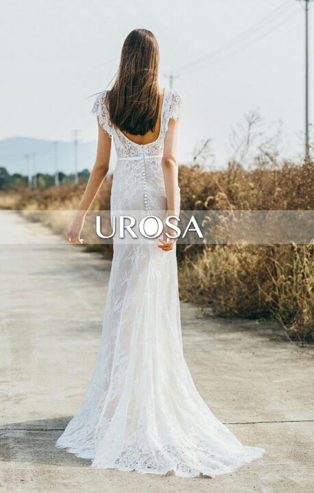 楽天市場】ウェディングドレス マーメイドライン 長いフィッシュテール  