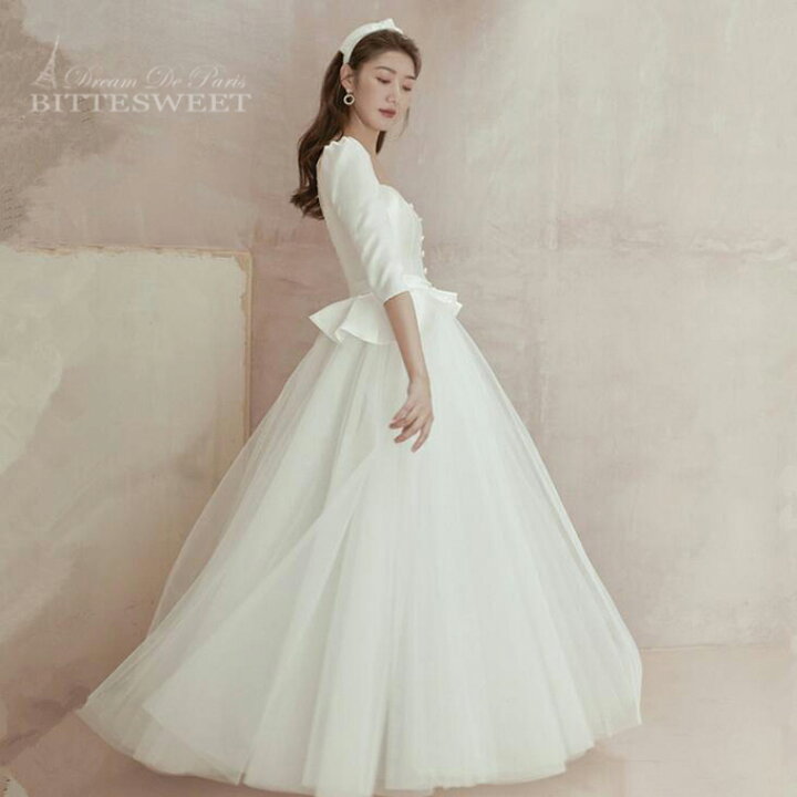 楽天市場】ウエディングドレス 韓国風 Wedding Dress ウェディング 