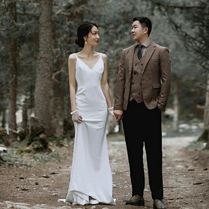 楽天市場 キャミソールタイプ ウェディングドレス ウエディングドレス Vネック 背中空き Wedding Dress ファスナータイプ トレーンタイプ ゆったりマーメイドタイプ オーダーメイド可能 前撮り 後撮り 披露宴 結婚式 海外挙式ドレス ホワイト テラコッタ Xs Xl