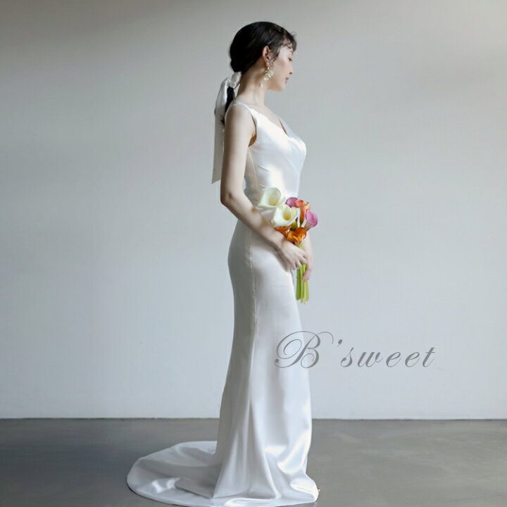 楽天市場】在庫限り ノースリーブ ウエディングドレス ウェディング  