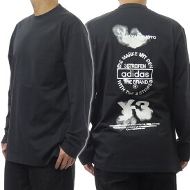Y-3 ワイスリー メンズクルーネックロングTシャツ JX4747 / GFX LS TEE ブラック 2025秋冬新作