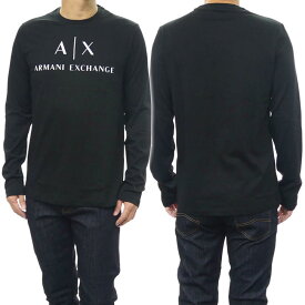 ARMANI EXCHANGE アルマーニエクスチェンジ メンズクルーネックロングTシャツ 8NZTCH Z8H4Z ブラック /定番人気商品