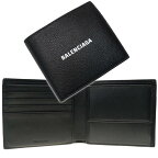 BALENCIAGA バレンシアガ メンズ二つ折り財布（小銭入れ付き） 594315 1IZI3 / CASH SQUARE FOLD COIN WALLET ブラック /定番人気商品