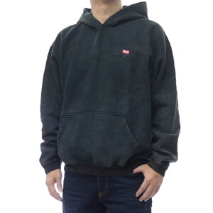 DIESEL ディーゼル メンズプルオーバーパーカー A18650 0AGBZ / S-KAI ブラック 2025秋冬新作