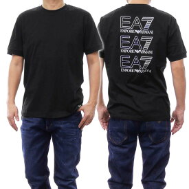 EMPORIO ARMANI エンポリオアルマーニ EA7 メンズクルーネックTシャツ 3DUT02 PJTJZ ブラック /2024春夏新作